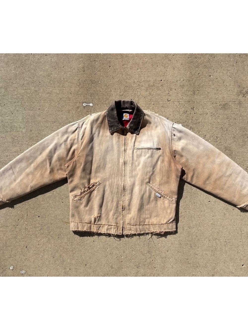 Vintage 80s 90s Carhartt 6QLJ Detroit Jacket Distressed XL
